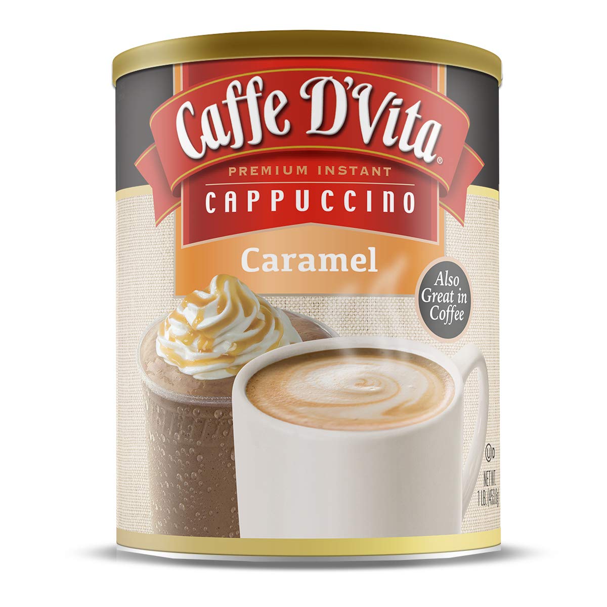 Amazon.com : Caffe D'Vita Caramel Cappuccino Mix - Instant Coffee